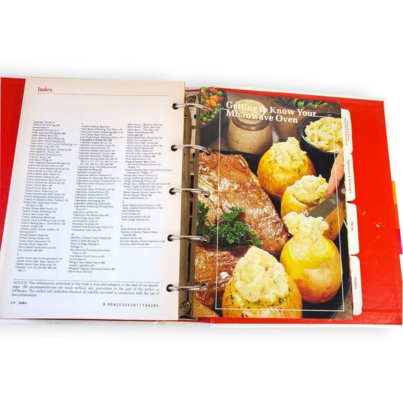 VTG 1982 HP Books Microwave Cookbook Complete Guide Pat Jester 5-Ring Binder - Picture 13 of 16